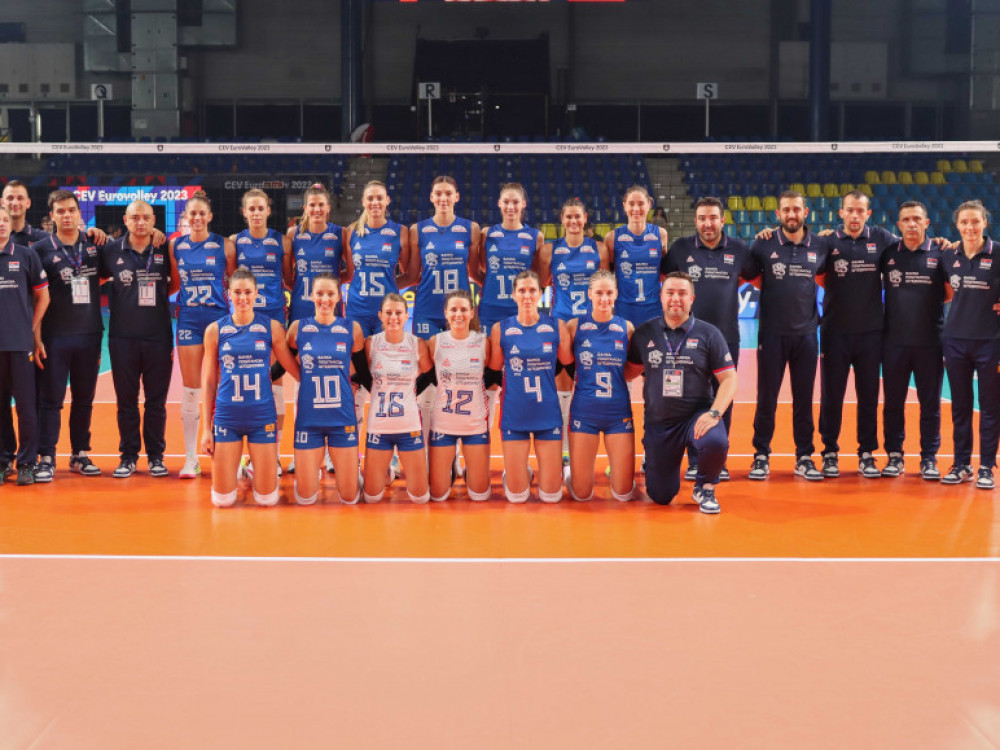 L’ultima partita dei pallavolisti serbi nella prima fase del Campionato Europeo