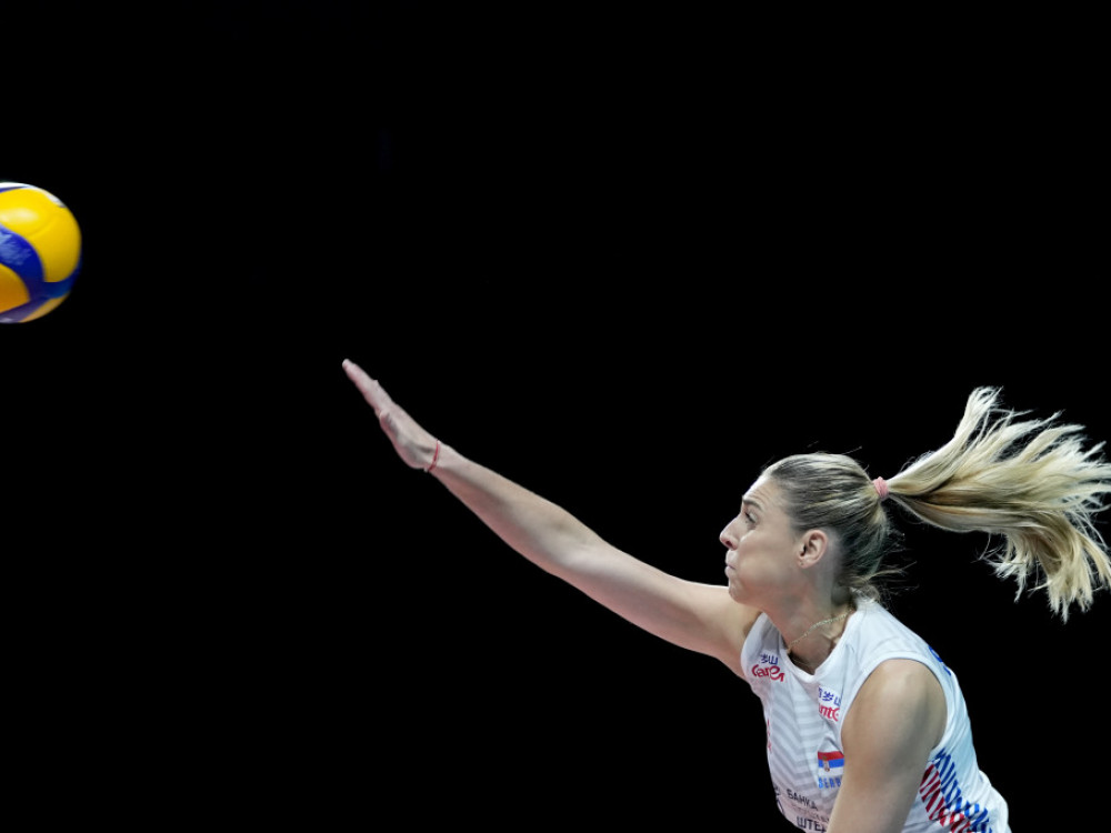 La giocatrice serba di pallavolo della finale del Campionato Europeo Jovana Stevanović