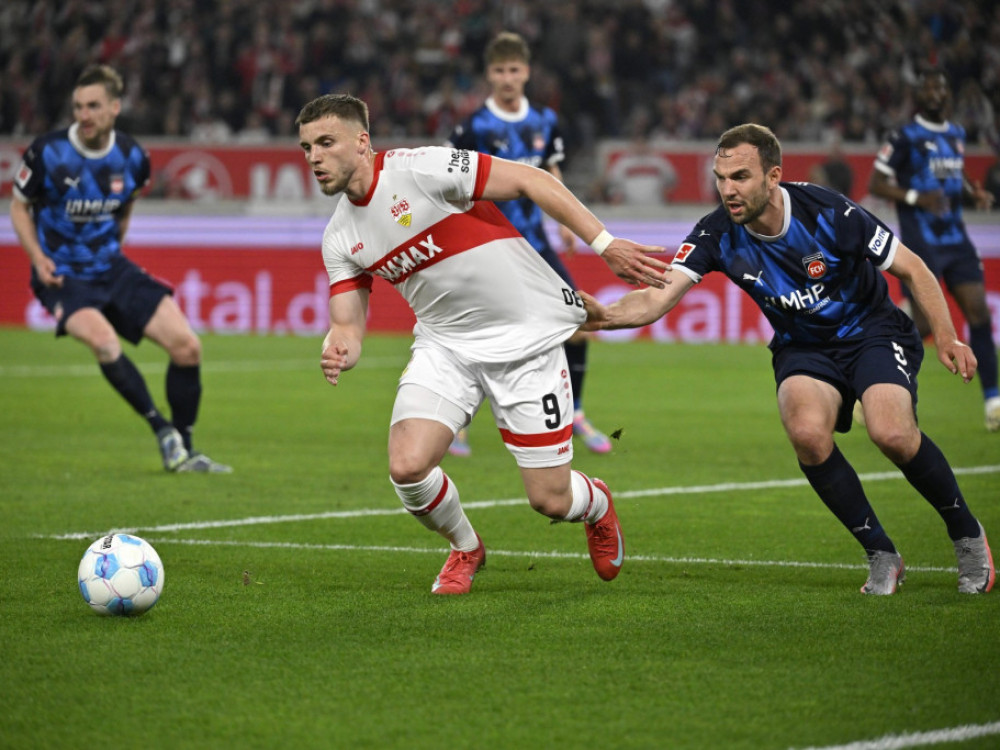 Fudbaleri Štutgarta i Hajdenhajma, u meču 31. kola Bundeslige