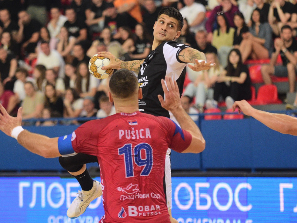 Detalj sa jednog od mečeva rukometaša Vojvodine i Partizana