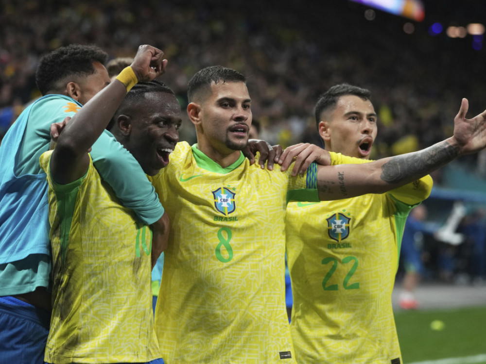 Fudbaleri Brazila, na meču sa Paragvajem