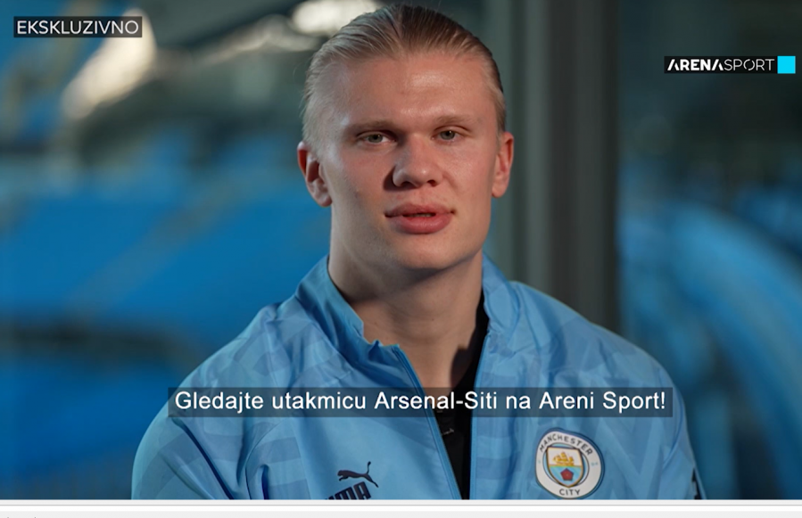 Haland vas poziva: Gledajte meč Arsenal - Mančester siti na TV Arena sport