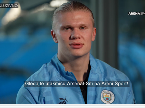 Haland vas poziva: Gledajte meč Arsenal - Mančester siti na TV Arena sport