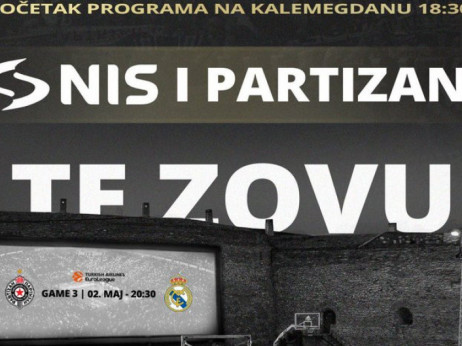 Arena Kalemegdan: Partizan poziva navijače koji nemaju kartu na zajedničko gledanje meča protiv Reala