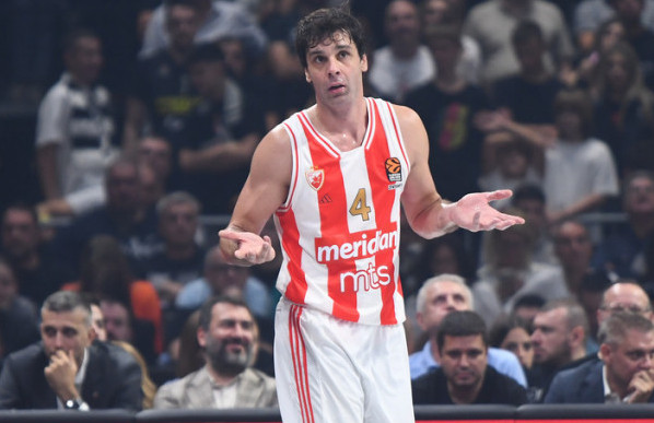 Janis Sferopulos i Miloš Teodosić, trener i košarkaš Crvene zvezde