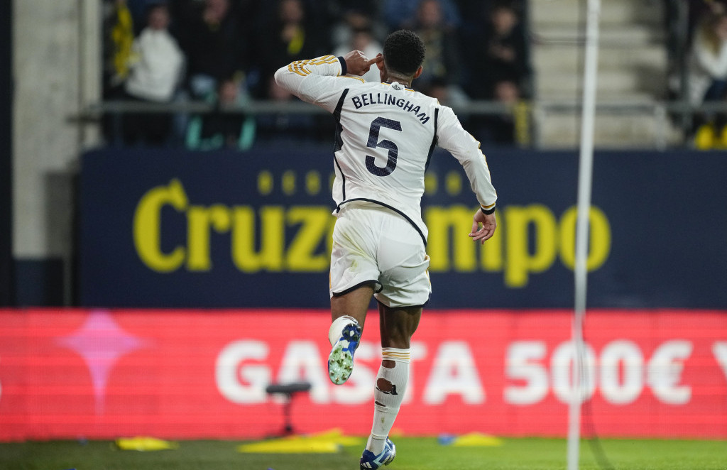 Džud Belingem slavi gol za Real Madrid protiv Kadiza