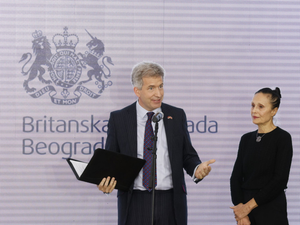 Britanski ambasador u Srbiji, Edvard Ferguson, na konferenciji za medije