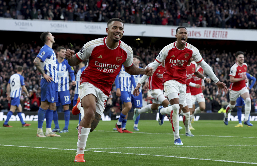 Gabrijel Žezus slavi gol Arsenala