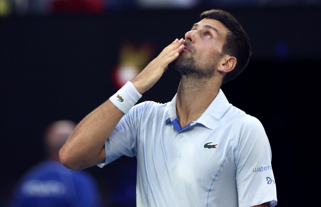 Novak Đoković proslavlja pobedu na Australijan Openu