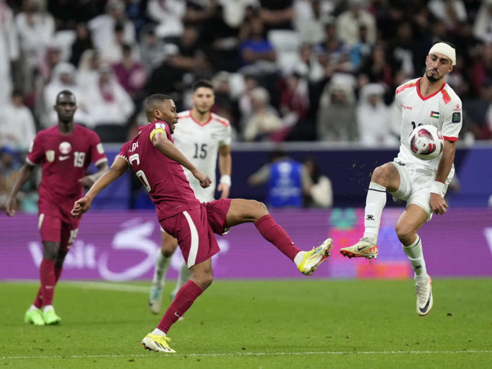 fudbaleri Katara i Palestine na meču osmine finala Kupa Azije