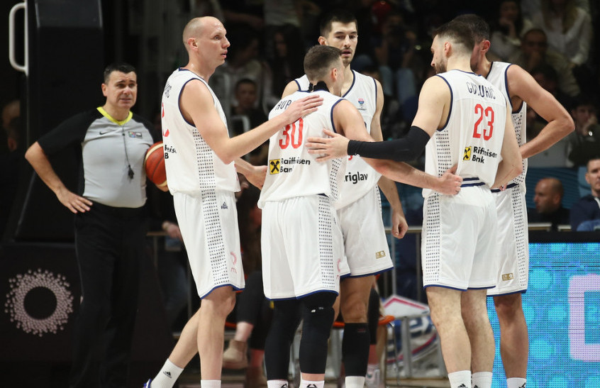 Košarkaši Srbije na meču kvalifikacija za EP protiv Finske u Beogradu