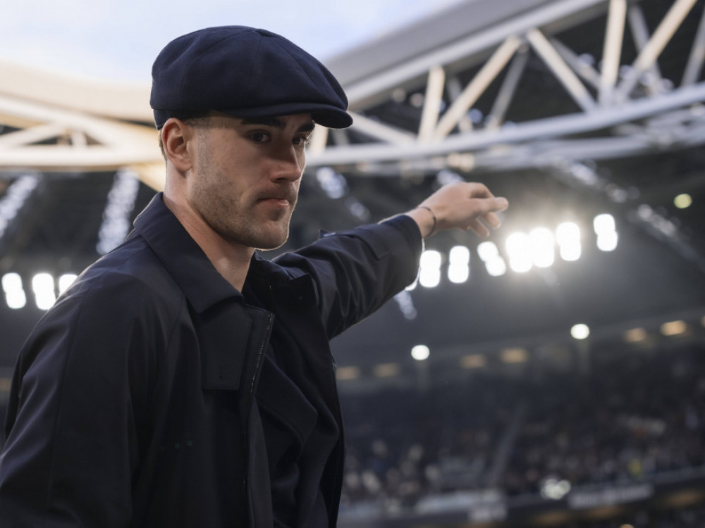Dušan Vlahović na utakmici Juventusa i Monce