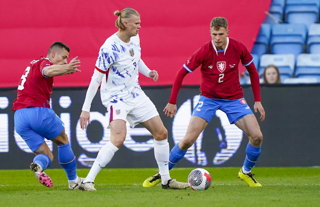 Erling Haland na meču reprezentacija Norveške i Češke