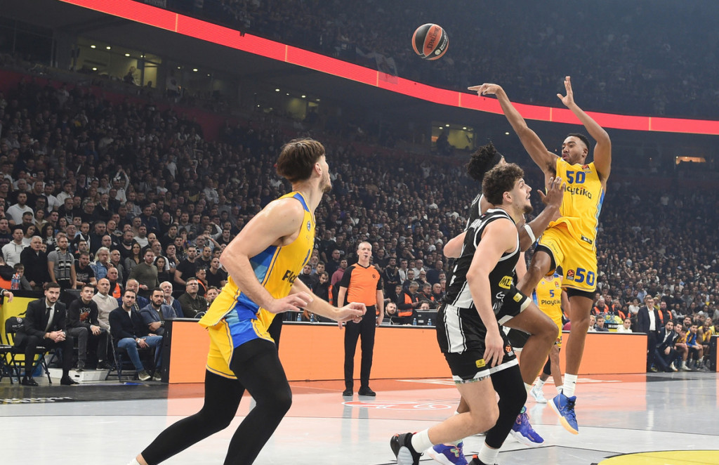 Detalj sa evroligaškog meča Partizan - Makabi u "Štark Areni"