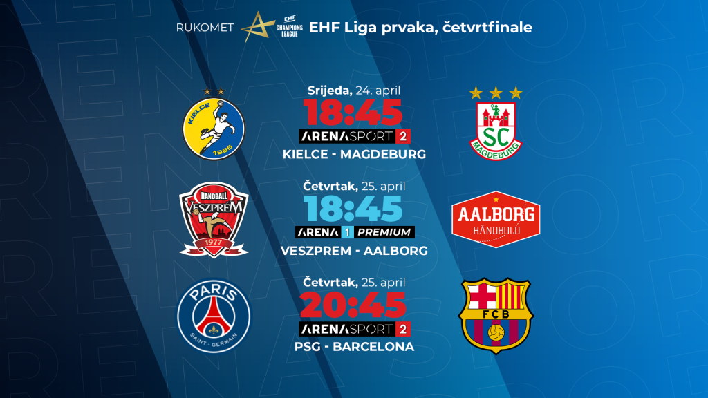 EHF Liga prvaka, prve utakmice četvrtfinala