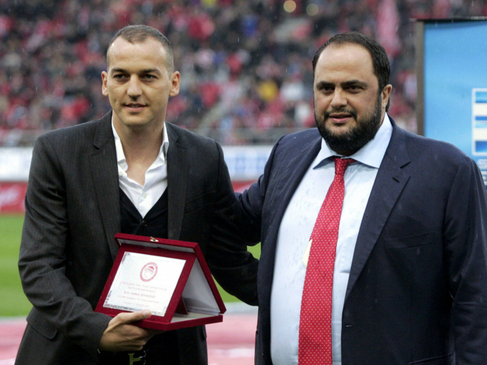 Nekadašnji fudbaler Crvene zvezde, Darko Kovačević, i vlasnik grčkog kluba, Evangelos Marinakis