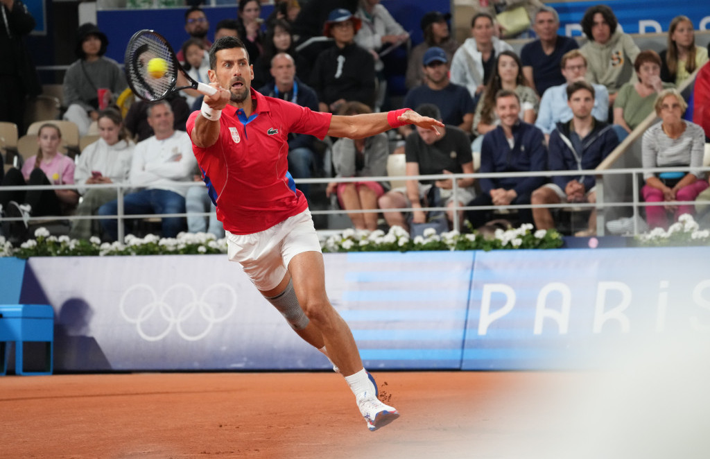 Novak Đoković, srpski teniser, igra meč osmine finala Igara u Parizu