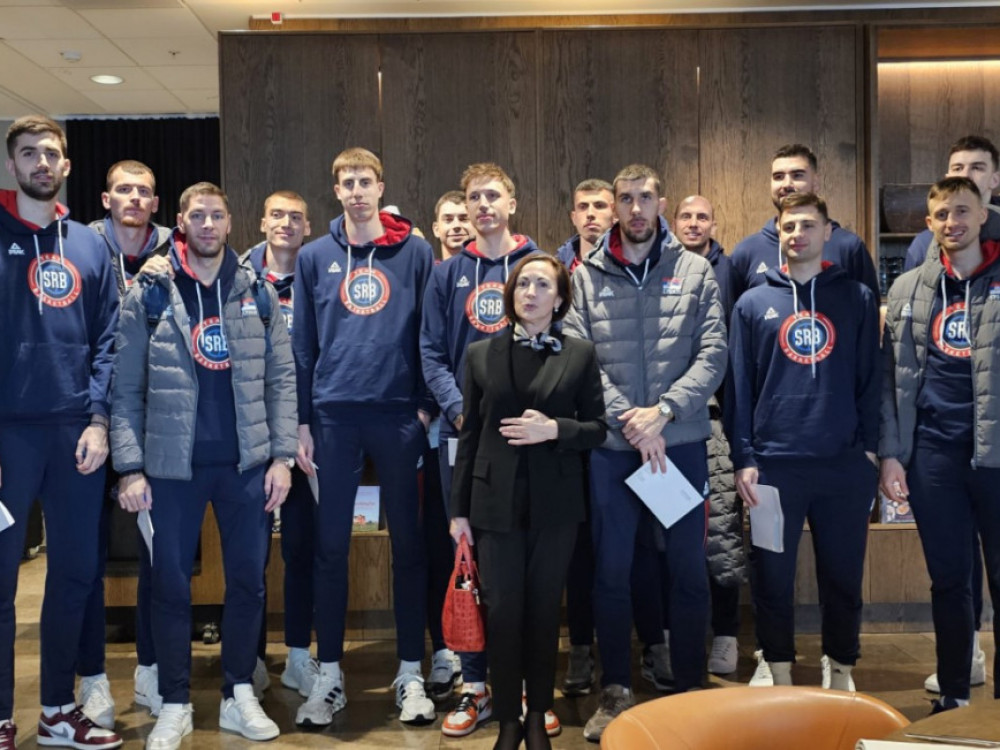 Košarkaši Srbije sa ambasadorkom naše zemlje u Danskoj