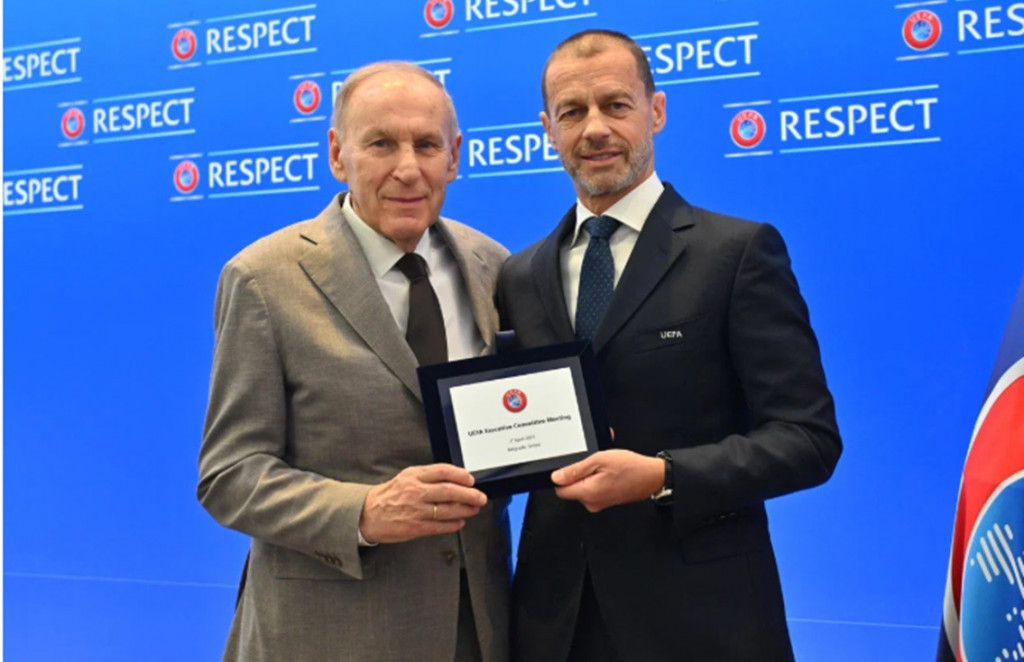 Dragan Džajić i Aleksander Čeferin