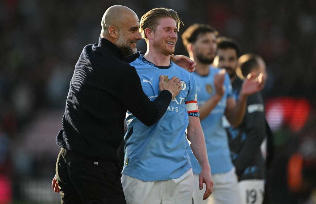 Kevin de Brujne i Pep Gvardiola