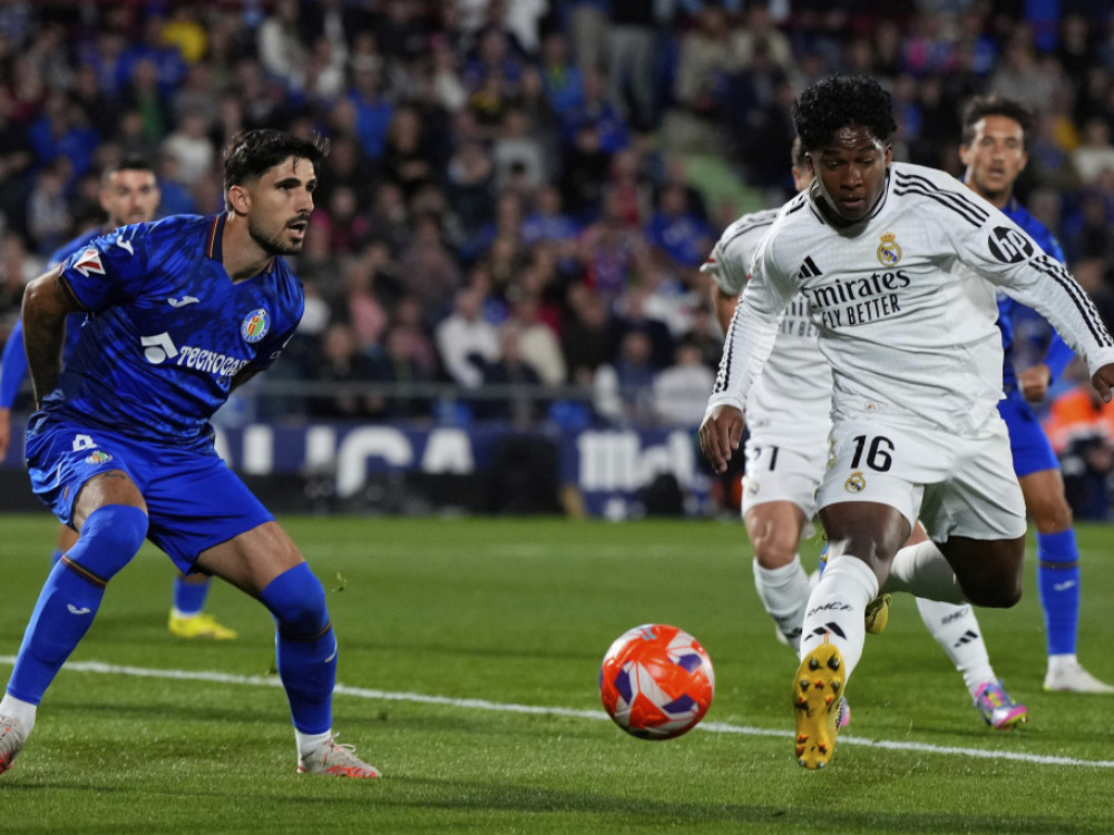 Fudbaleri Real Madrida i Hetafea, na meču 33. kola La Lige