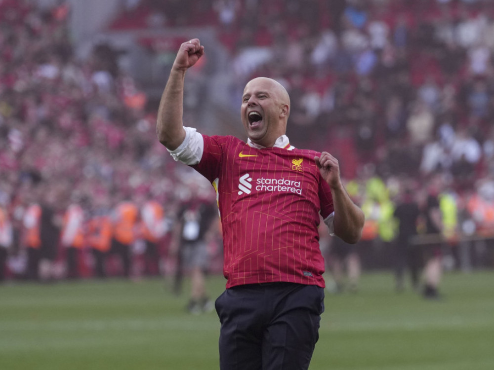 Arne Slot, trener Liverpula, posle osvajanja Premijer lige