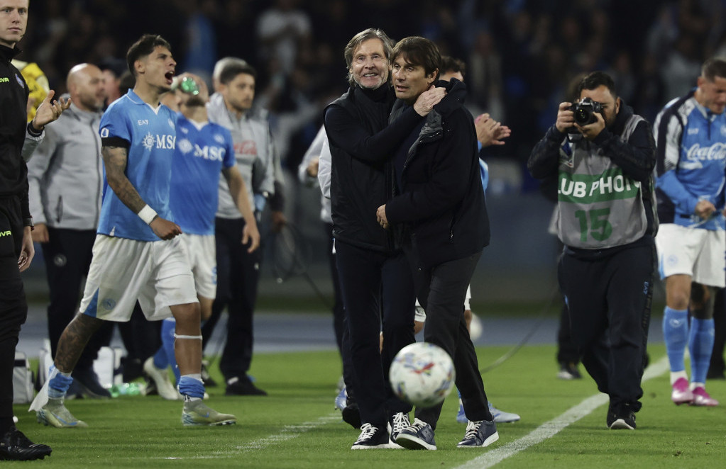 Antonio Konte slavi pobedu protiv Torina