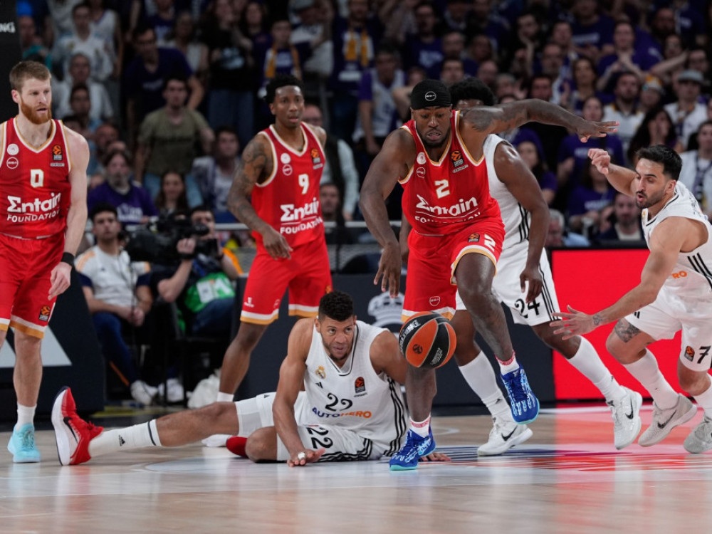 Košarkaši Reala i Olimpijakosa, na jednom od ranijih mečeva Evrolige