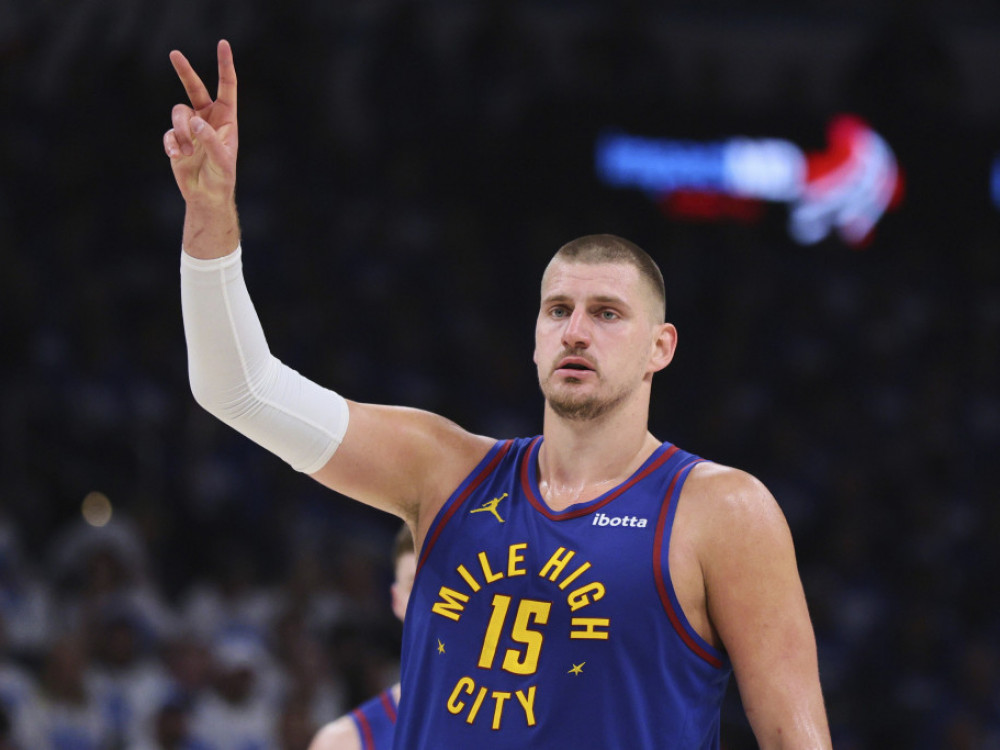 Nikola Jokić, košarkaš Denvera, na meču sa Oklahomom