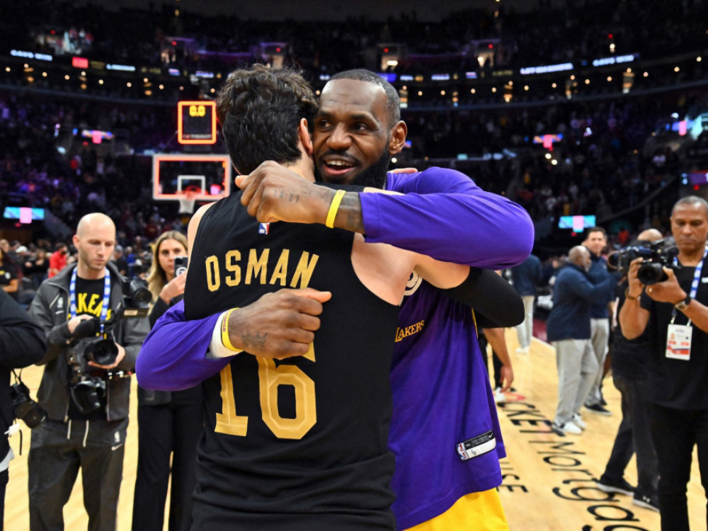 Lebron Džejms i Čedi Osman nakon jedne NBA utakmice