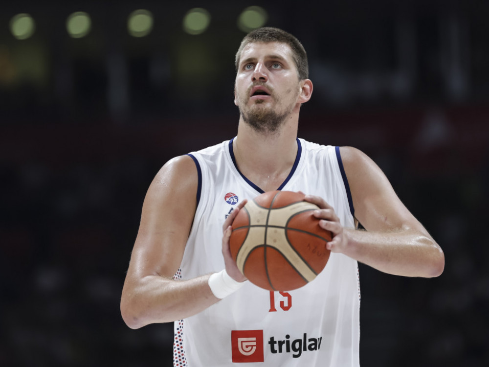 Nikola Jokić, košarkaški reprezentativac Srbije, na jednom od ranijih mečeva "orlova"