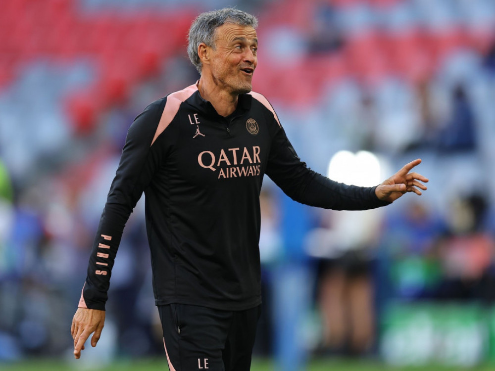 Luis Enrike na poslednjem treningu pred finale UEFA Lige šampiona