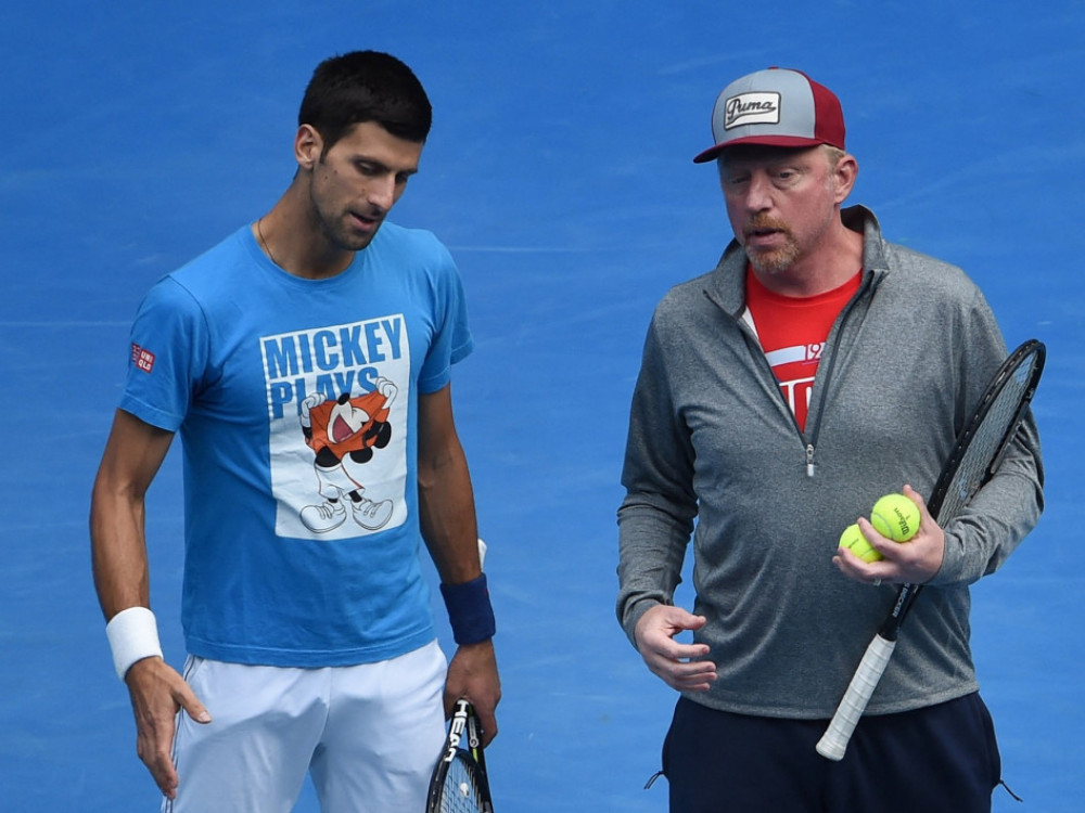 Novak Đoković i Boris Beker, srpski teniser i nemački trener