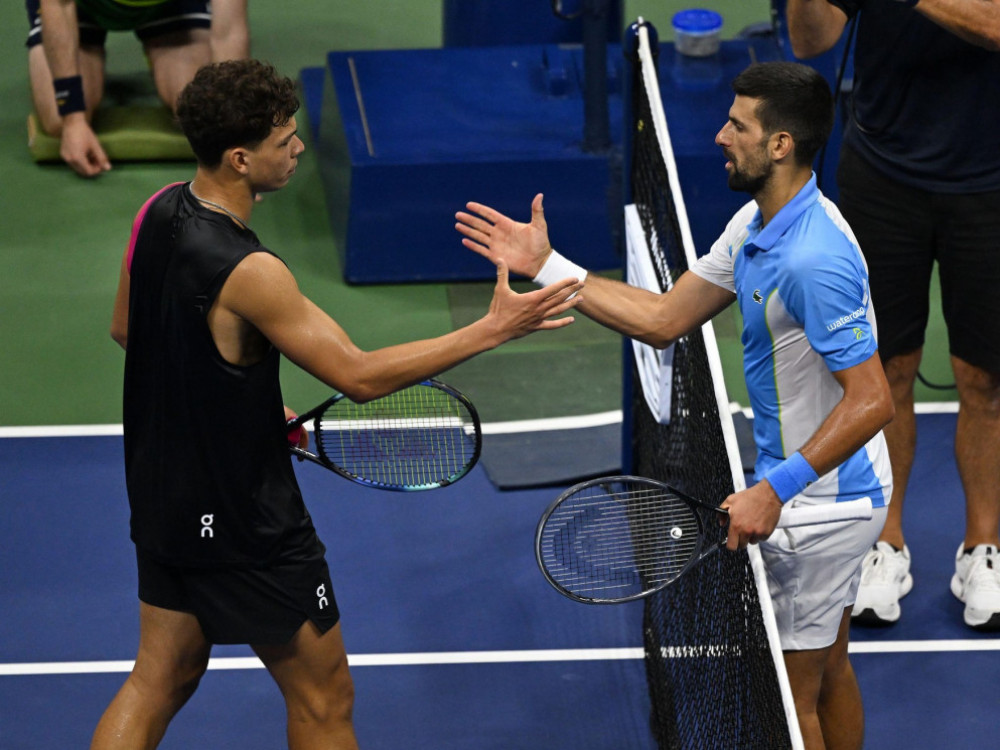 Novak Đoković i Ben Šelton, srpski teniser i američki teniser