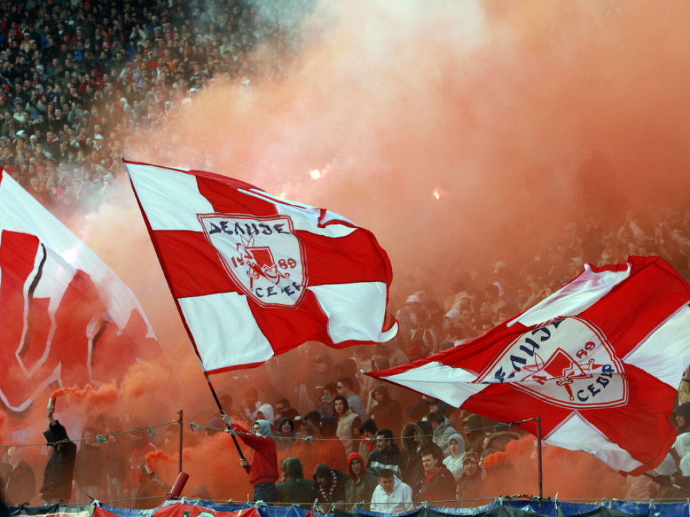 Navijači Crvene zvezde, na jednom od ranijih mečeva