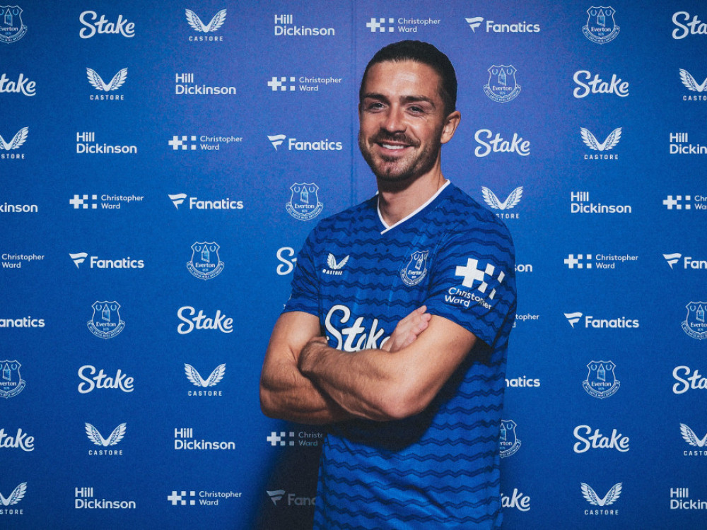 Džek Griliš na predstavljanju u Evertonu