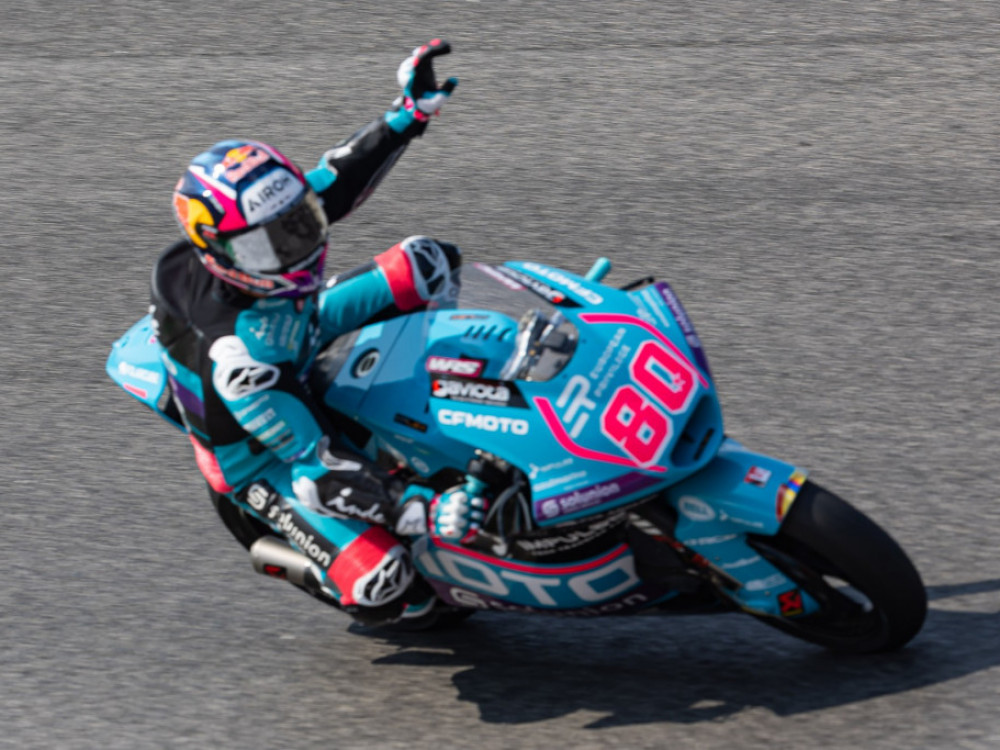 David Alonso, kolumbijski motociklista, pobednik Moto 2  trke na VN Mađarske