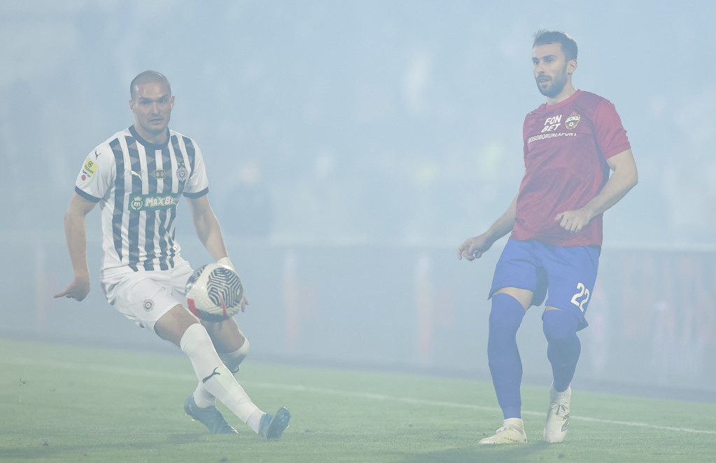 MIlan Gajić na meču protiv Partizana