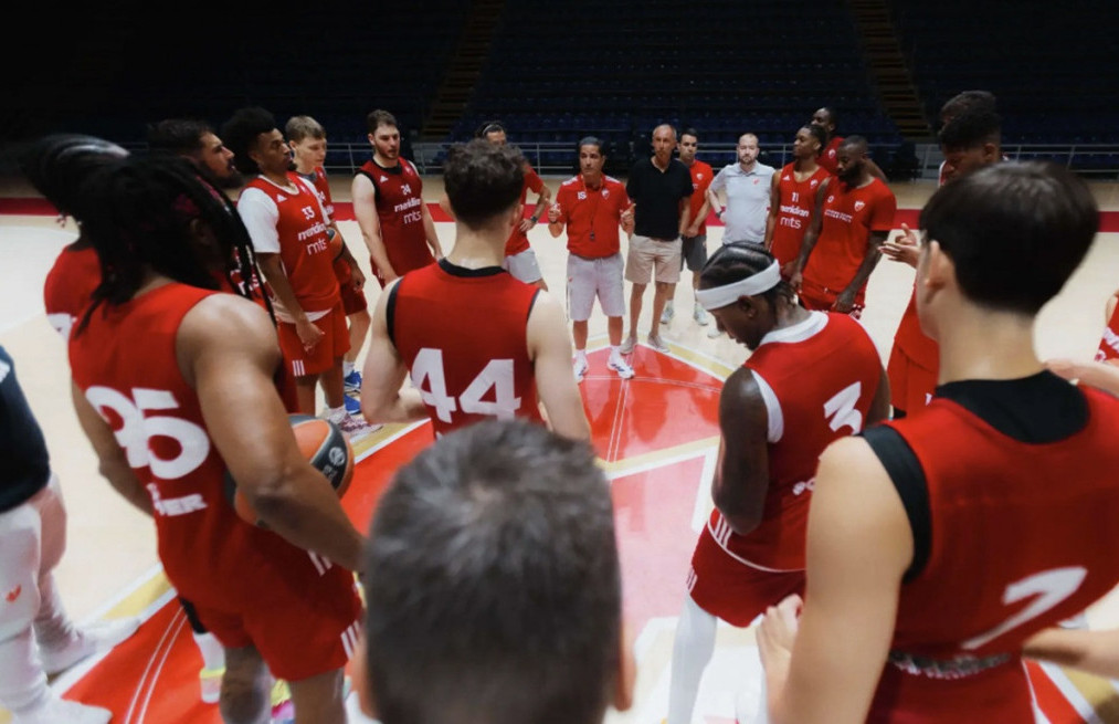 Detalj sa treninga košarkaša Crvene zvezde