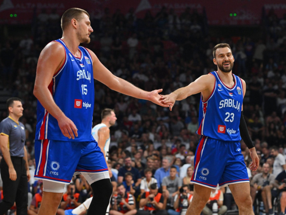 Nikola Jokić i Marko Gudurić, košarkaški reprezentaivci Srbije