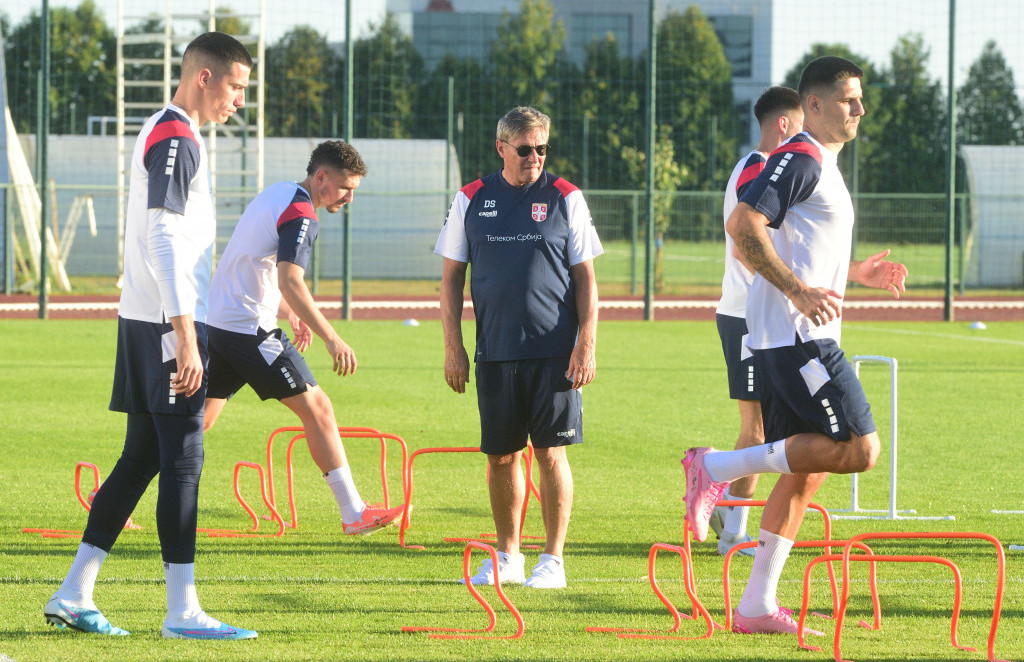 Aleksandar Mitrović na treningu selekcije Srbije