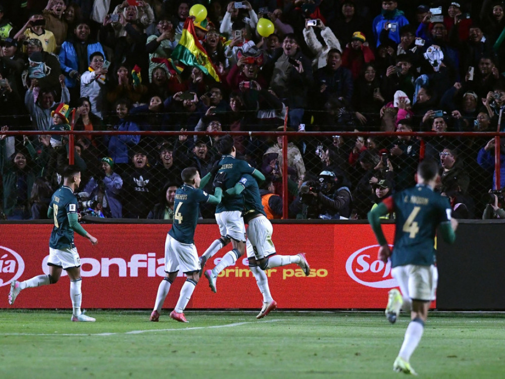 Fudbaleri Boliije, na meču sa Brazilom