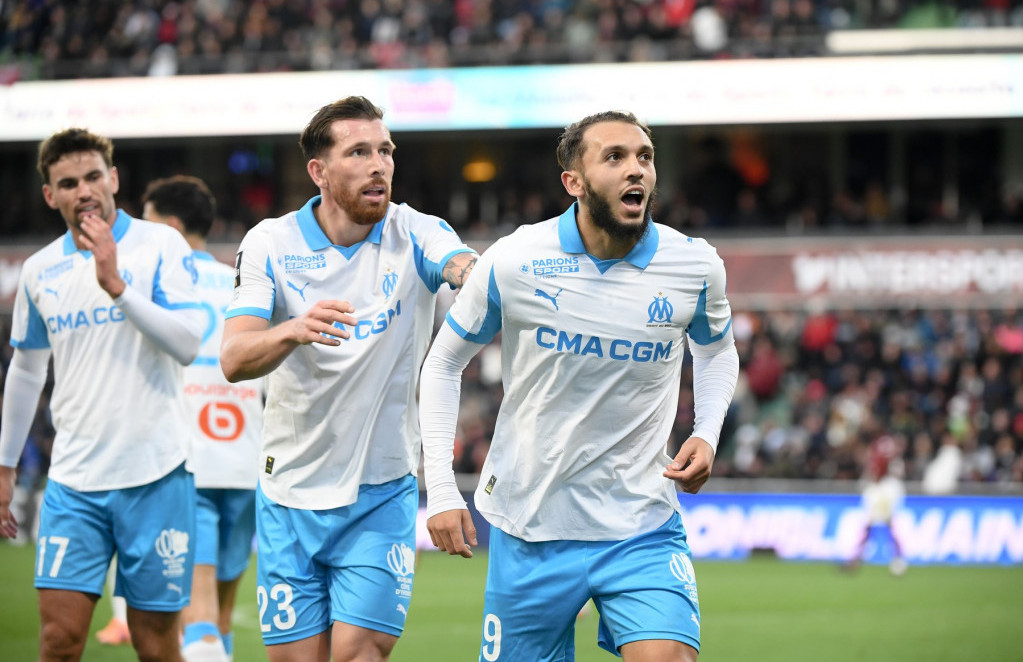 Fudbaleri Olimpik Marseja protiv Meca