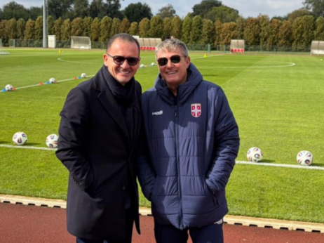 Predrag Mijatović posetio Dragana Stojkovića pred važnu utakmicu sa Albanijom