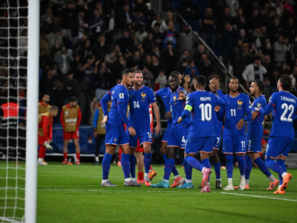 Fudbalska selekcija Francuske, na meču sa Azerbejdžanom
