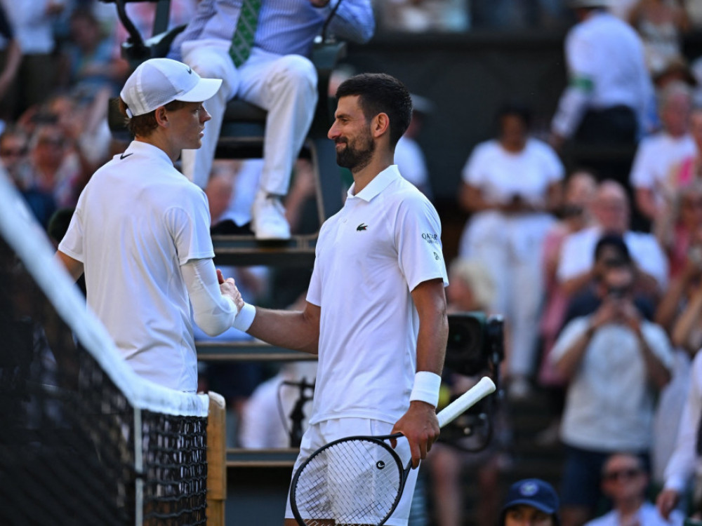 Novak Đokovič i Janik Siner, posle svog duela na ovogodišnjem Vimbldonu