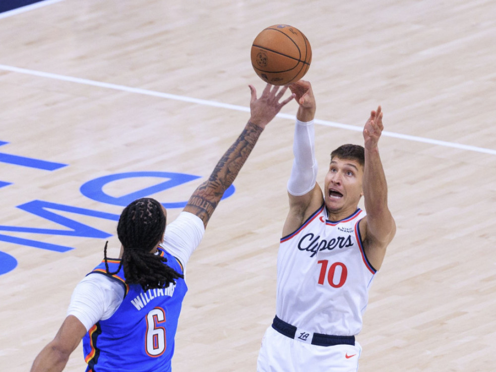 Bogdan Bogdanović, košarkaš LA Klipersa, protiv Oklahome