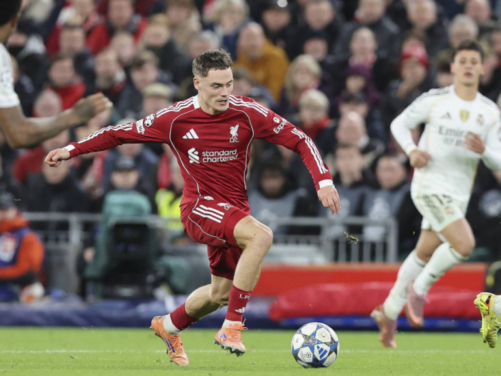 Florijan Virc, fudbaler Liverpula, na meču sa Realom iz Madrida.