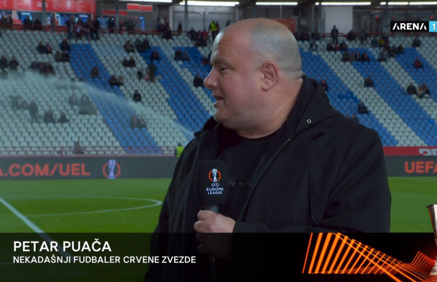 Petar Puača u studiju TV Arena sport