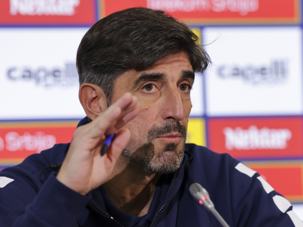 Veljko Paunović, fudbalski selektor Srbije, na današnjem okupljanju "orlova"